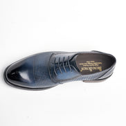 BB-076 Navy - Perforated Side-Panel Derby - Bruno Bunker
