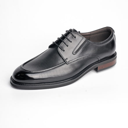 BB-078 Black - Perforated Apron Derby - Bruno Bunker