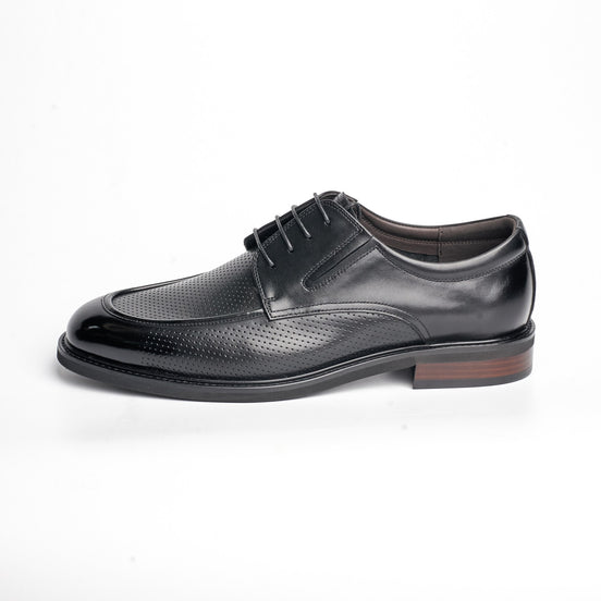 BB-078 Black - Perforated Apron Derby - Bruno Bunker