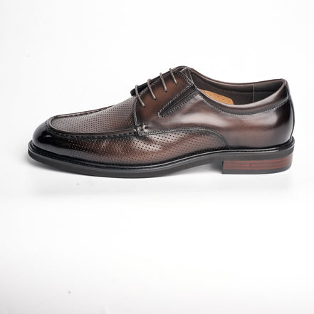BB-078 Brown - Perforated Apron Derby - Bruno Bunker