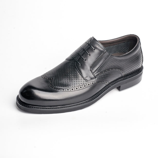 BB-079 Black - Perforated Wingtip Derby - Bruno Bunker