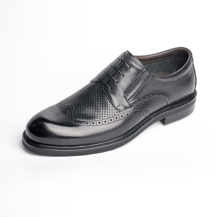 BB-079 Black - Perforated Wingtip Derby - Bruno Bunker