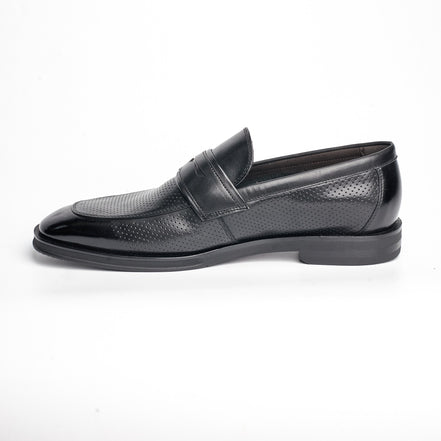 BB-080 Black - Dress Penny Loafer - Bruno Bunker