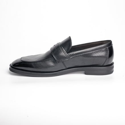 BB-080 Black - Dress Penny Loafer - Bruno Bunker