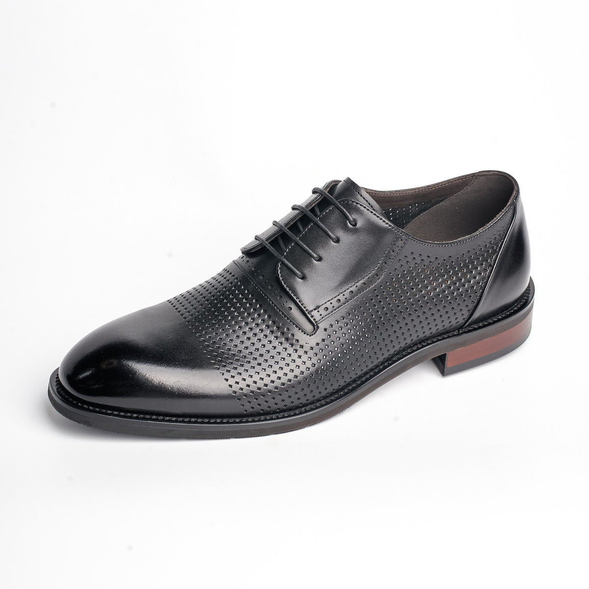 BB-083 Black - Perforated Plain Derby - Bruno Bunker