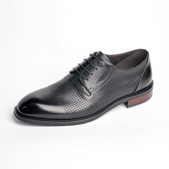 BB-083 Black - Perforated Plain Derby - Bruno Bunker