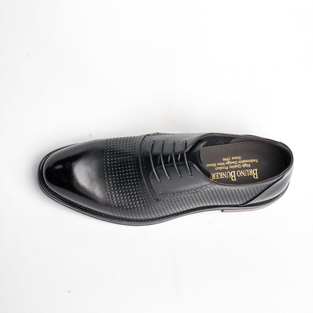 BB-083 Black - Perforated Plain Derby - Bruno Bunker
