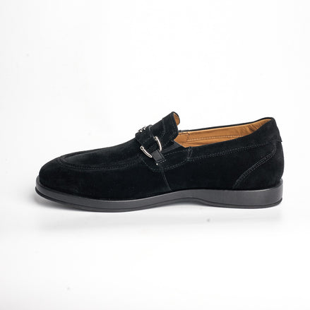 BB-085 Black - Soft Suede Bit Loafer - Bruno Bunker