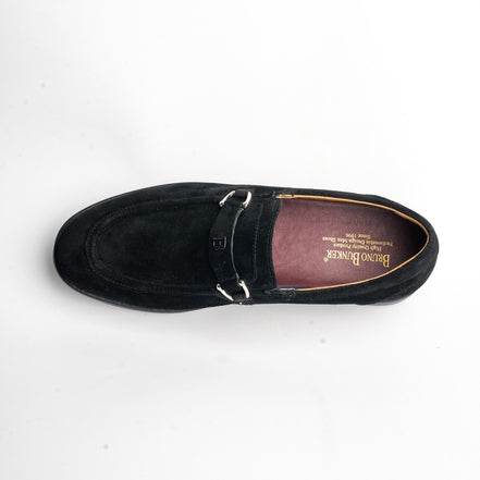 BB-085 Black - Soft Suede Bit Loafer - Bruno Bunker