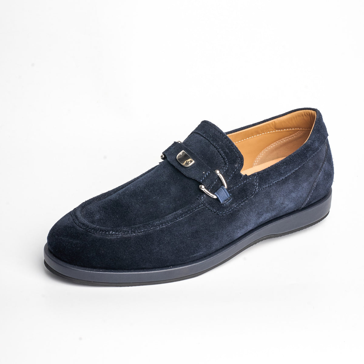 BB-085 Navy - Soft Suede Bit Loafer - Bruno Bunker
