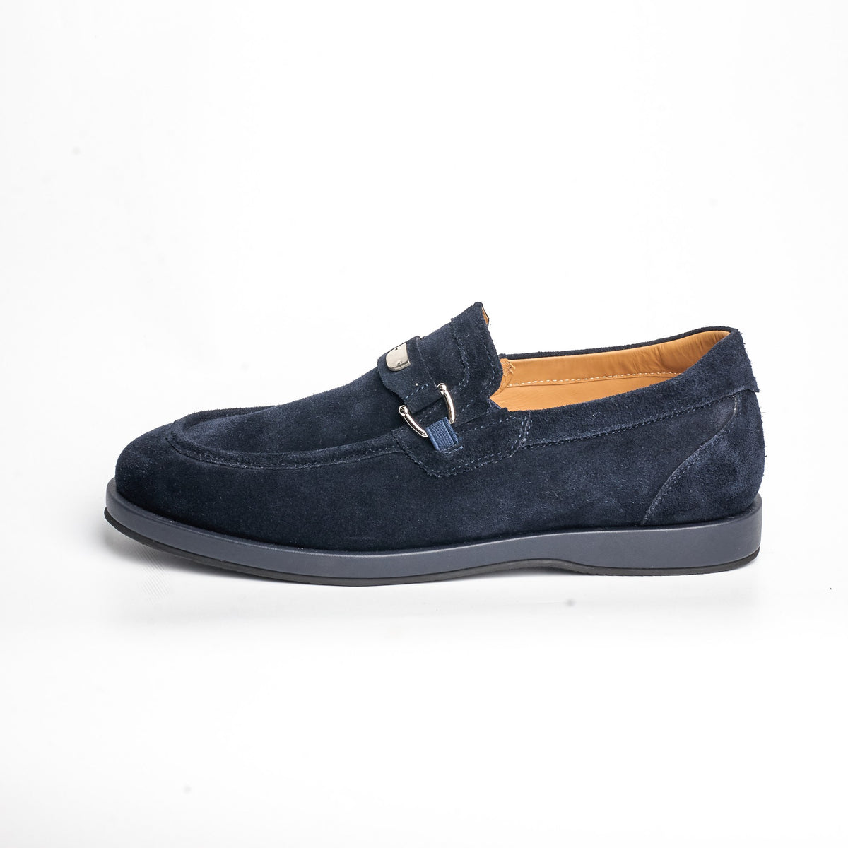 BB-085 Navy - Soft Suede Bit Loafer - Bruno Bunker