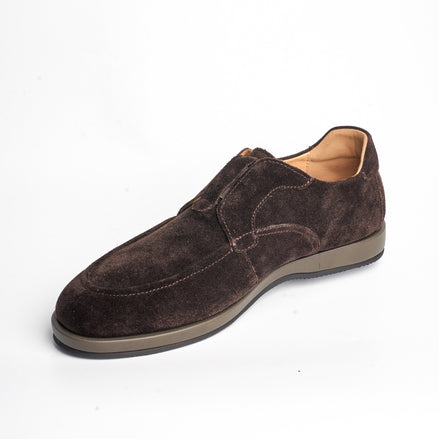 BB-086 Brown - Suede Apron Slip-On - Bruno Bunker