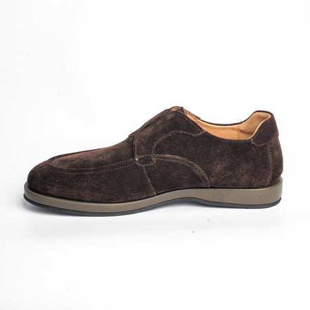 BB-086 Brown - Suede Apron Slip-On - Bruno Bunker