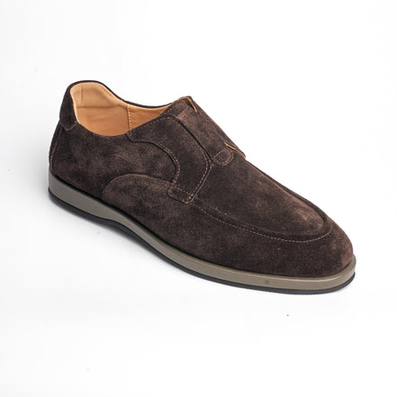 BB-086 Brown - Suede Apron Slip-On - Bruno Bunker