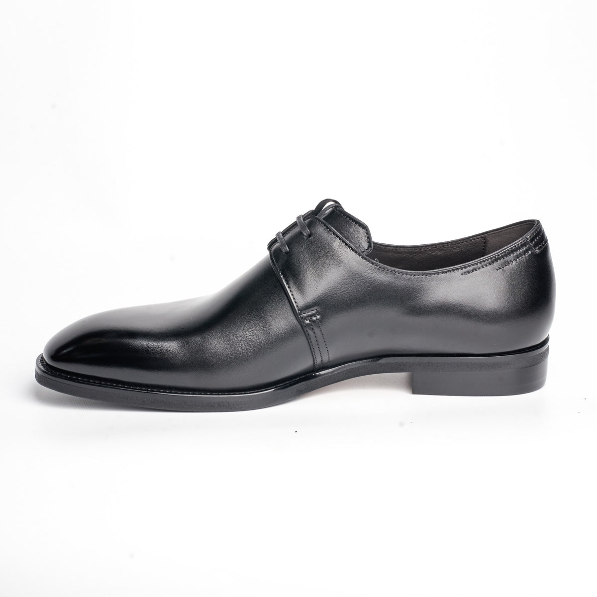 BB-091 Black - Polished Leather Derby - Bruno Bunker