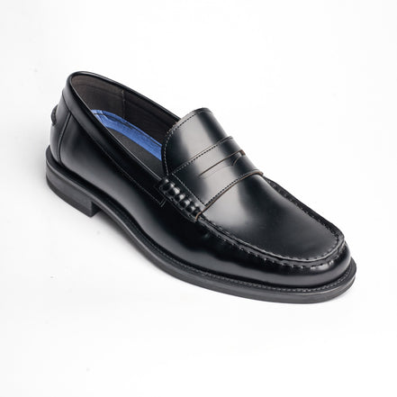 BB-101 Black - College Penny Loafer - Bruno Bunker