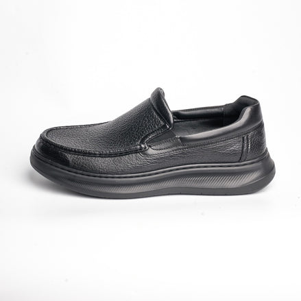 BB-104 Black - Chunky Moc-Toe Slip-On - Bruno Bunker