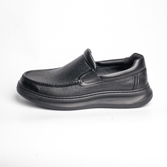 BB-104 Black - Chunky Moc-Toe Slip-On - Bruno Bunker