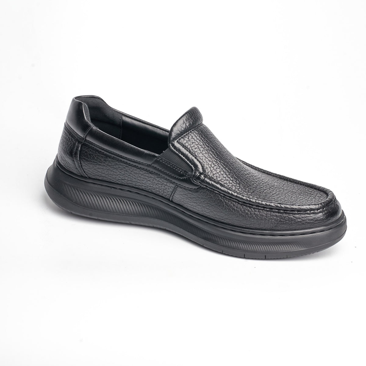 BB-104 Black - Chunky Moc-Toe Slip-On - Bruno Bunker