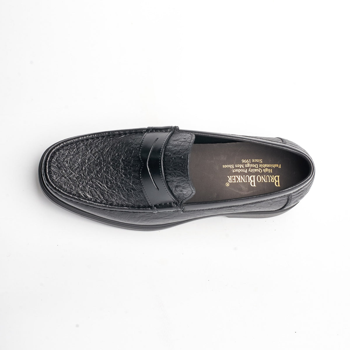 BB-105 Black - Chunky Embossed Penny Loafer - Bruno Bunker