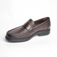 BB-105 Brown - Chunky Embossed Penny Loafer - Bruno Bunker