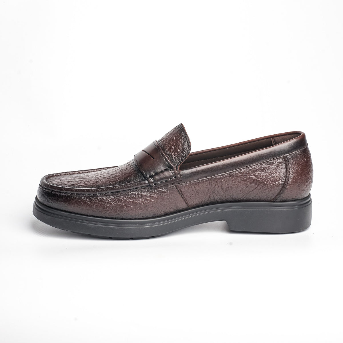 BB-105 Brown - Chunky Embossed Penny Loafer - Bruno Bunker