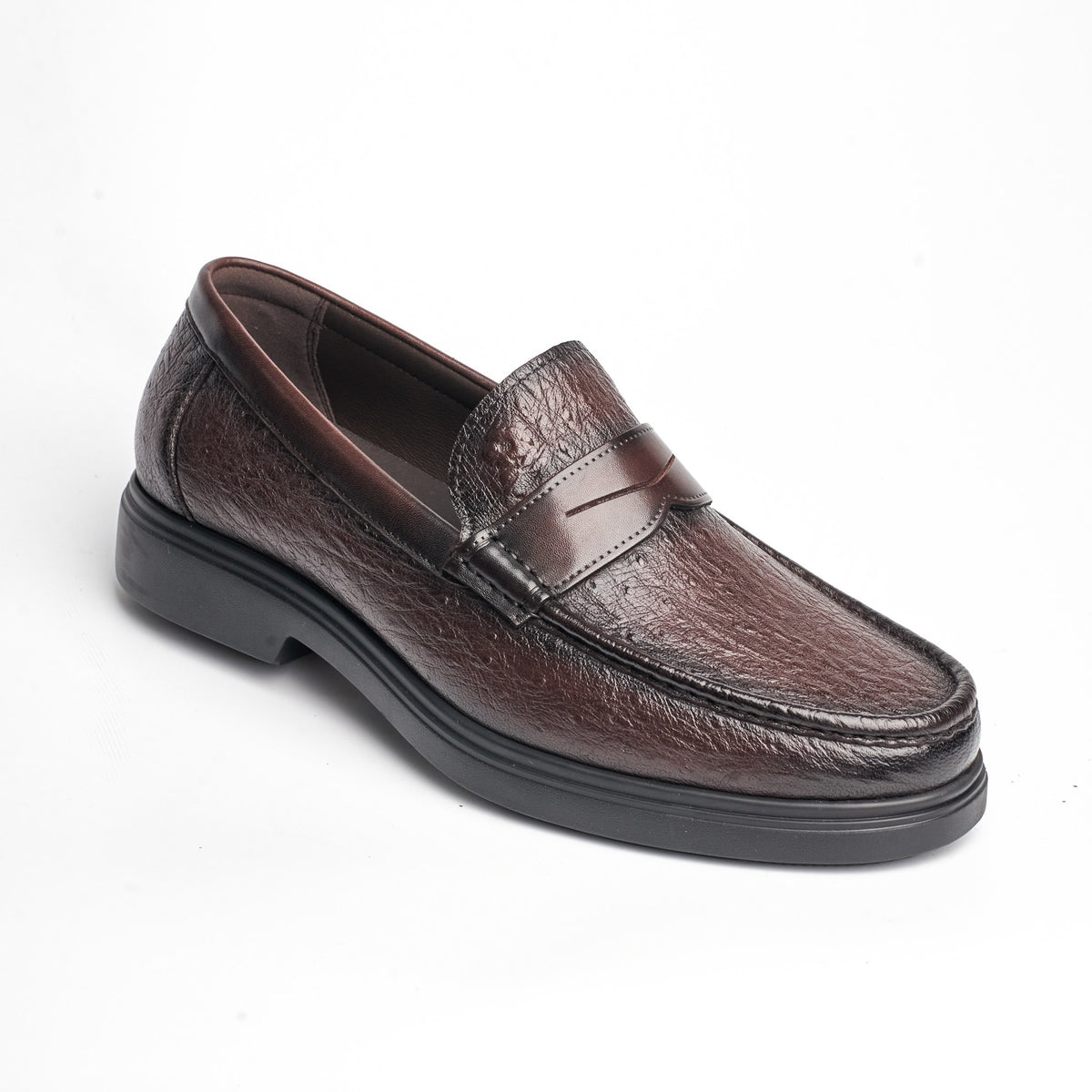 BB-105 Brown - Chunky Embossed Penny Loafer - Bruno Bunker