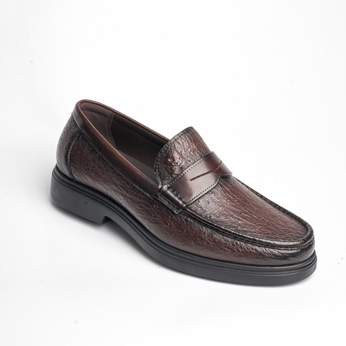 BB-105 Brown - Chunky Embossed Penny Loafer - Bruno Bunker
