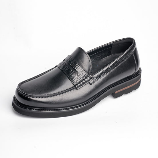 BB-106 Black - Chunky Smooth Penny Loafer - Bruno Bunker