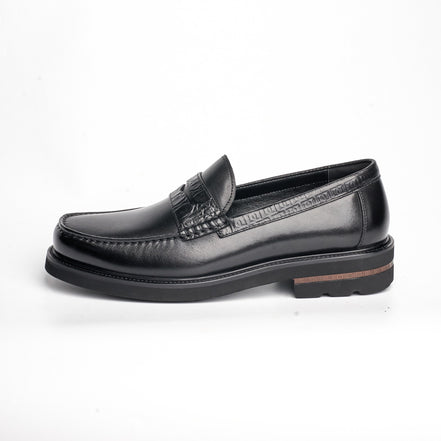 BB-106 Black - Chunky Smooth Penny Loafer - Bruno Bunker