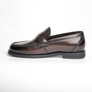 BB-109 Brown - Burnished Thin-Sole Penny Loafer - Bruno Bunker