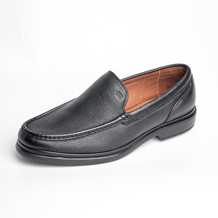 BB-115 Black - Venetian Loafer, Tan Lining - Bruno Bunker
