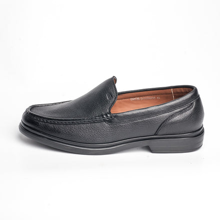 BB-115 Black - Venetian Loafer, Tan Lining - Bruno Bunker