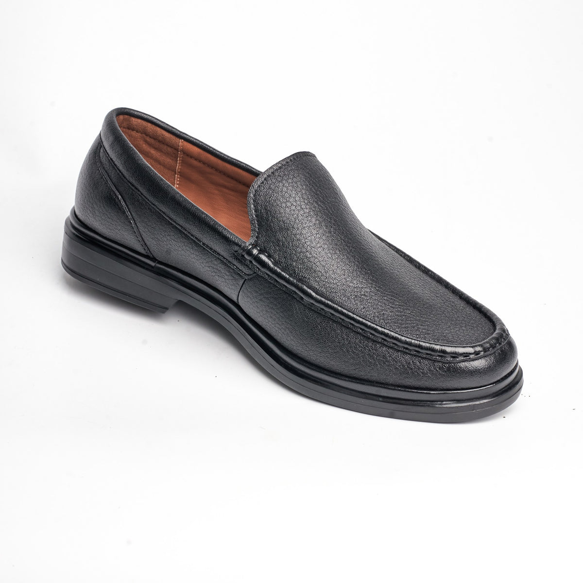 BB-115 Black - Venetian Loafer, Tan Lining - Bruno Bunker
