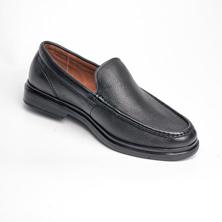 BB-115 Black - Venetian Loafer, Tan Lining - Bruno Bunker