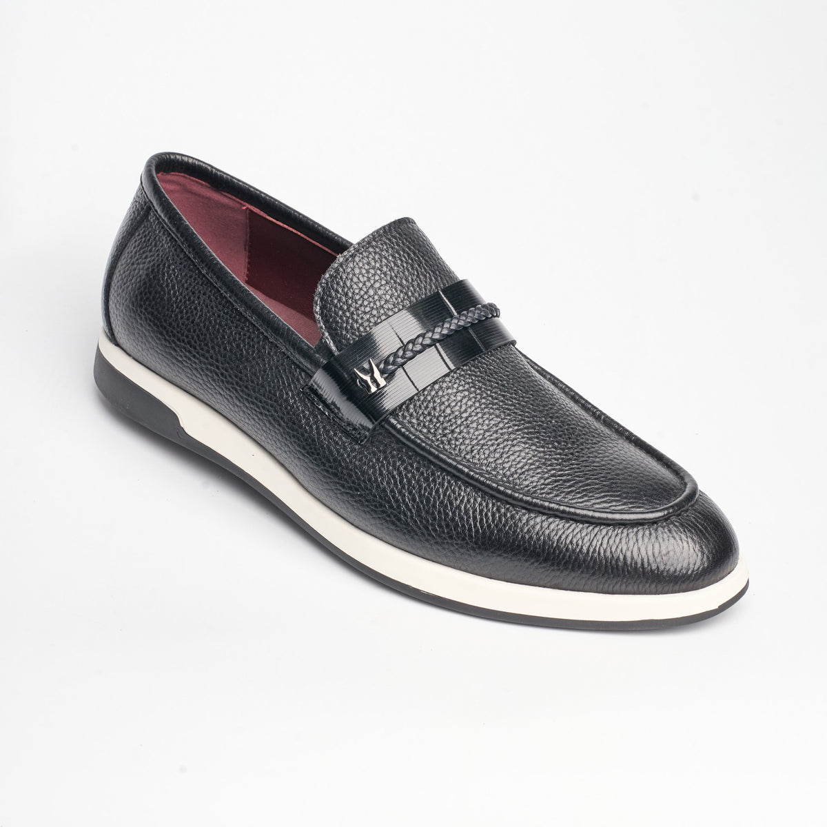 BB-120 Black - Light-Sole Braided Bit Loafer - Bruno Bunker