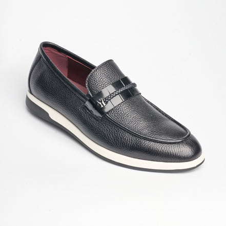 BB-120 Black - Light-Sole Braided Bit Loafer - Bruno Bunker