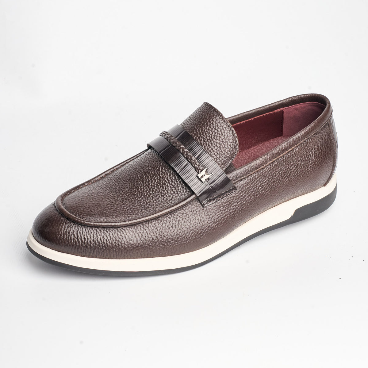 BB-120 Brown - Light-Sole Braided Bit Loafer - Bruno Bunker