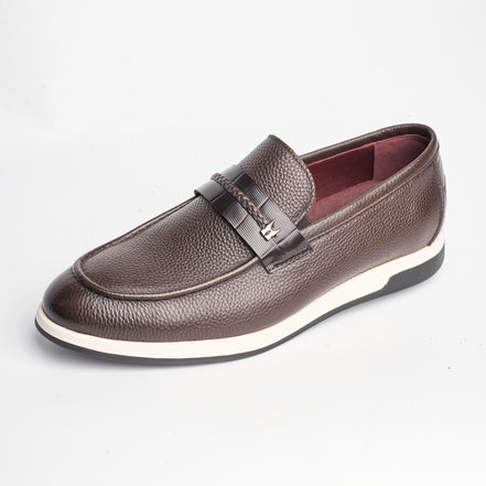 BB-120 Brown - Light-Sole Braided Bit Loafer - Bruno Bunker