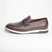 BB-120 Brown - Light-Sole Braided Bit Loafer - Bruno Bunker