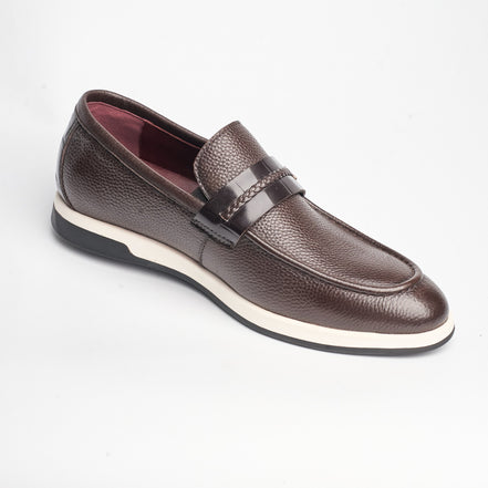 BB-120 Brown - Light-Sole Braided Bit Loafer - Bruno Bunker