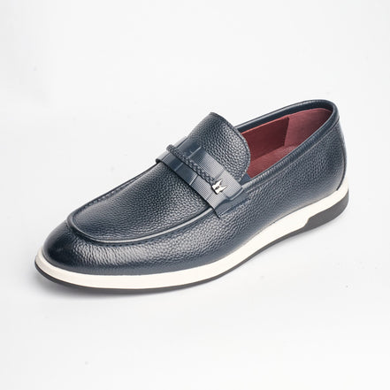 BB-120 Navy - Light-Sole Braided Bit Loafer - Bruno Bunker