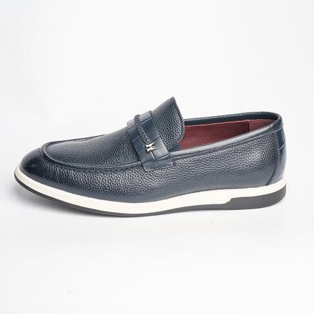 BB-120 Navy - Light-Sole Braided Bit Loafer - Bruno Bunker