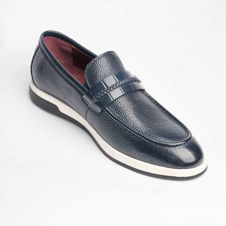 BB-120 Navy - Light-Sole Braided Bit Loafer - Bruno Bunker