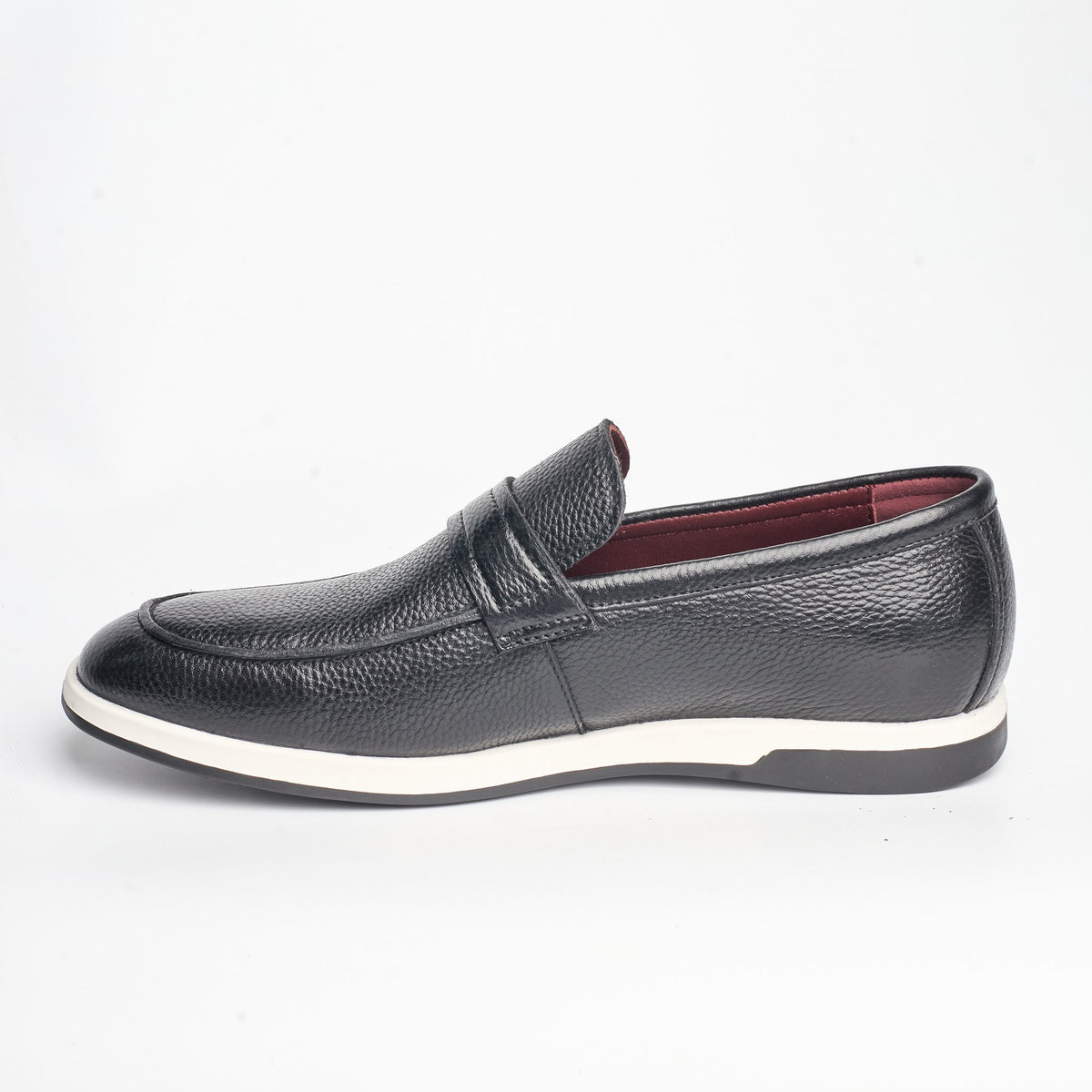 BB-121 Black - Light-Sole Penny Loafer, Banded - Bruno Bunker