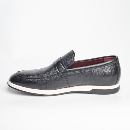 BB-121 Black - Light-Sole Penny Loafer, Banded - Bruno Bunker