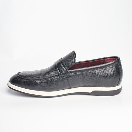 BB-121 Black - Light-Sole Penny Loafer, Banded - Bruno Bunker