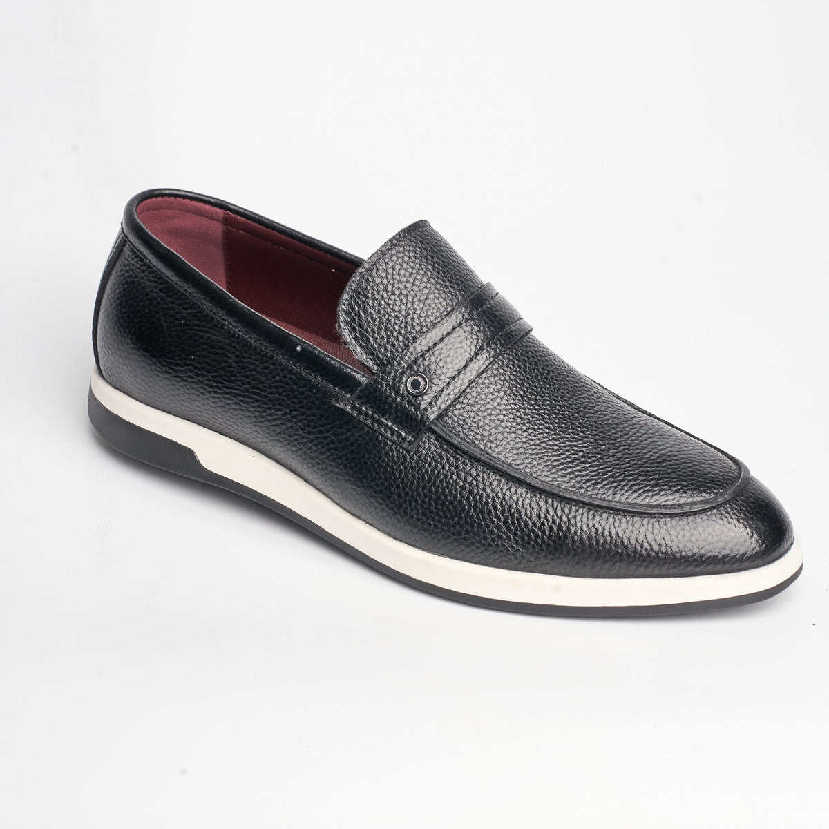 BB-121 Black - Light-Sole Penny Loafer, Banded - Bruno Bunker