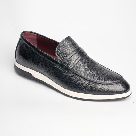 BB-121 Black - Light-Sole Penny Loafer, Banded - Bruno Bunker