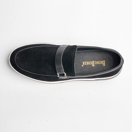 BB-124 Black - Suede Bit Slip-On - Bruno Bunker